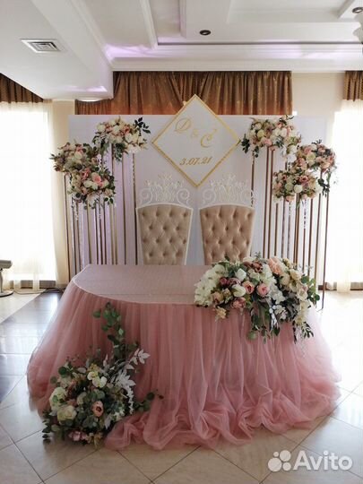 Оформление зала для свадьбы