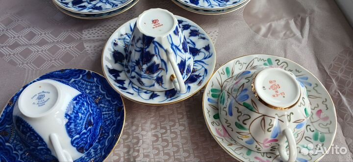 Чайные пары лфз Колокольчик, Горошек, Кружева