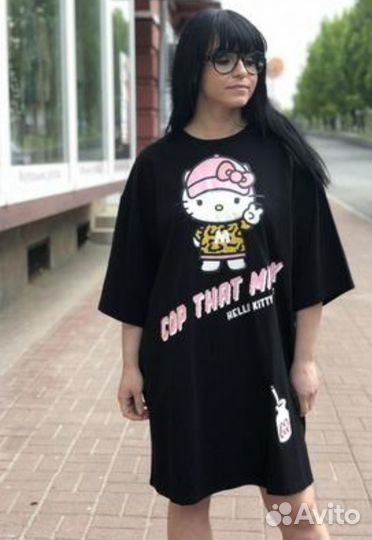 Платье с Хэллоу Китти. Размеры с 44 по 56