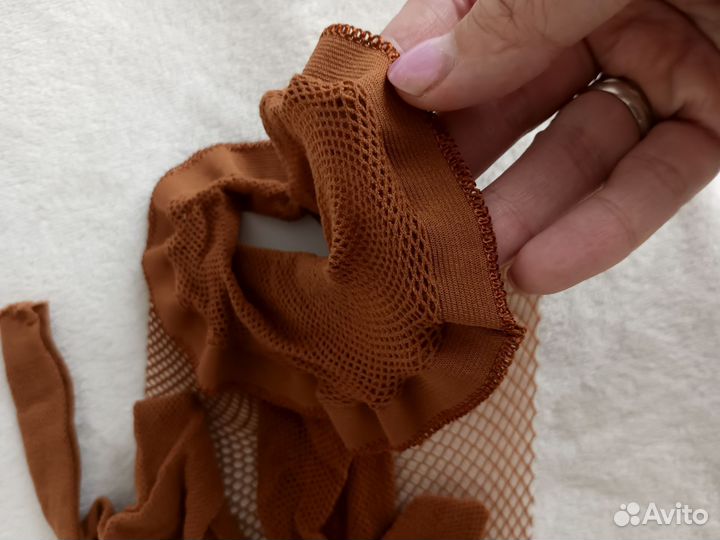 Колготки женские в сеточку, коричневые, цветные