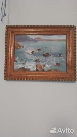 Картина маслом на холсте море