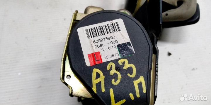 Ремень безопасности с пиропатроном левый Nissan M