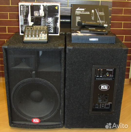 Колонки активные PA 1200W 2шт D15