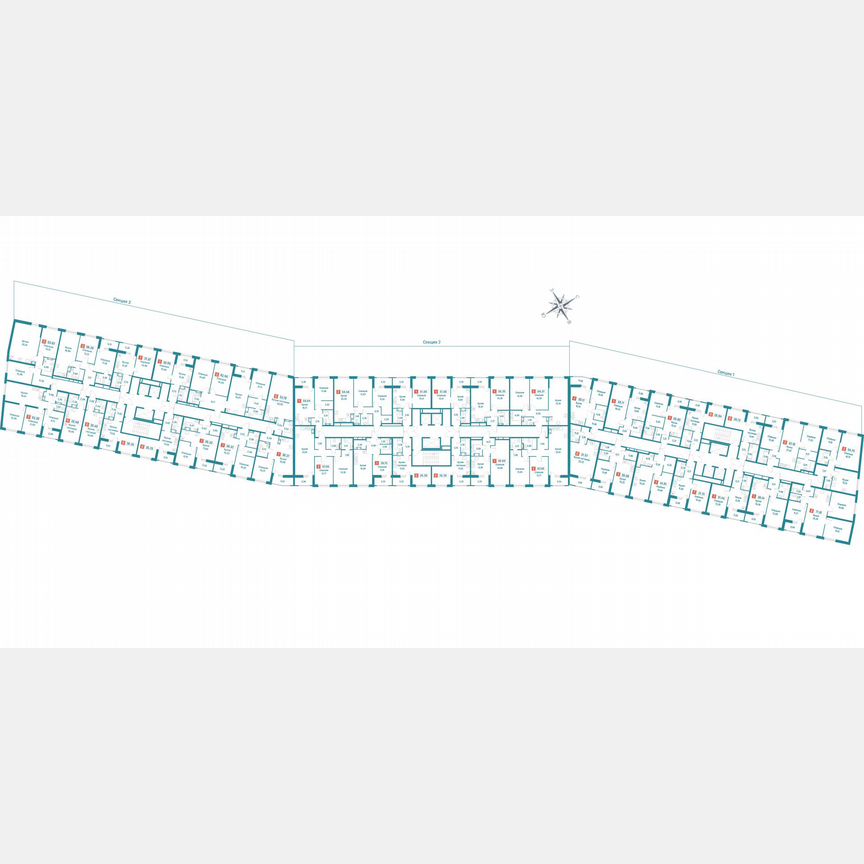 2-к. квартира, 58,3 м², 2/18 эт.
