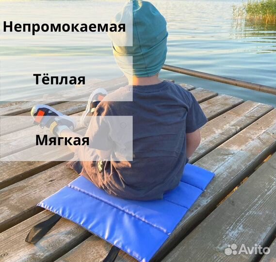 Пляжная сидушка влагостойкая камуфляж с лямками