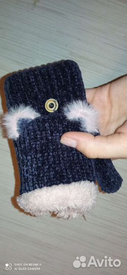 Красивые и тёплые перчатки для девочки