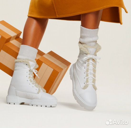 Ботинки с мехом Hermes