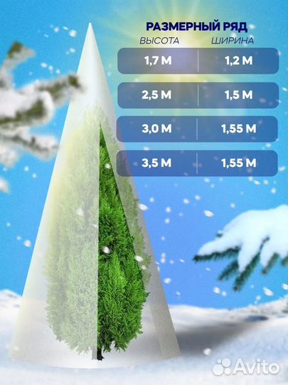 Укрытие для туй на зиму из спанбонда с колышками