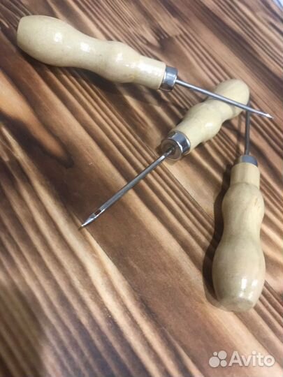 Шило для кожи, распариватель, иглы