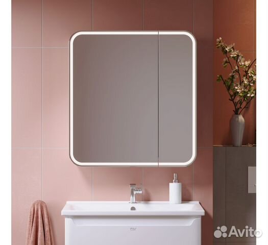 Зеркальный шкаф в ванную Лана 80