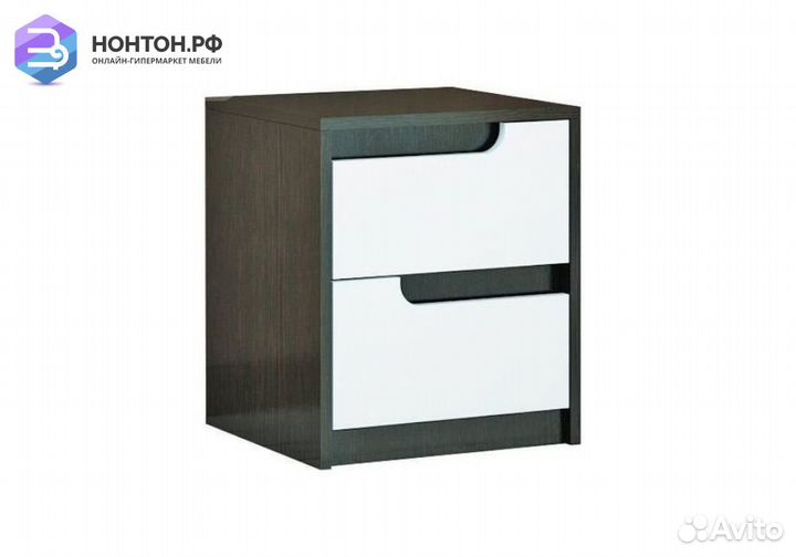 Тумба прикроватная Гавана венге / акрил белый