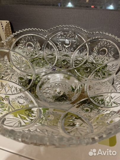 Ваза для фруктов хрусталь