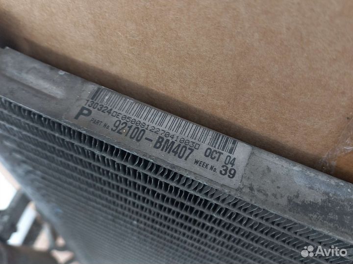 Nissan Almera N16 радиатор 92100BM407 трубки