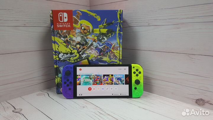 Nintendo Switch Oled Splatoon 3 + 256Gb Прошитая