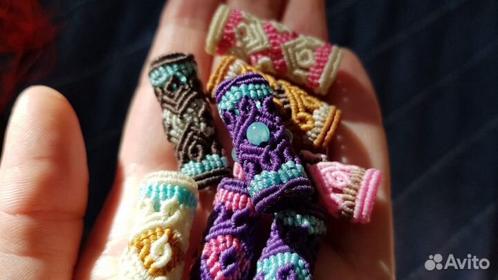 Дредобусины макраме хендмейд микс цветов