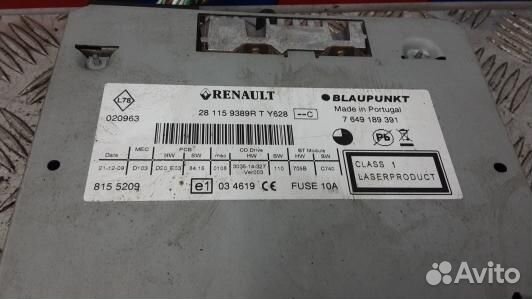 Магнитола renault scenic 3 (HDN26I401)