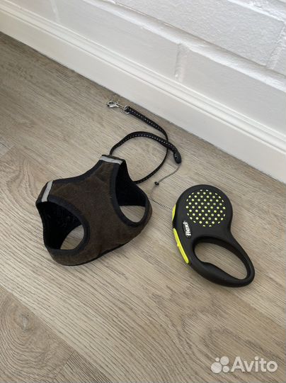 Поводок рулетка на тросе шлейка