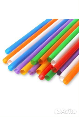 Трубочки д/напитков цветная прямая d8мм, 500шт