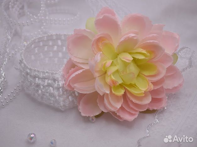 Повязка на голову для новорожденной девочки