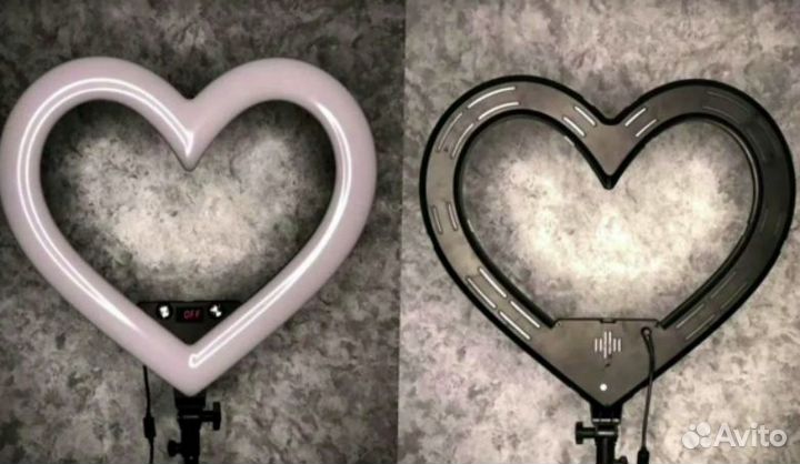 Кольцевая Лампа Цветная В Виде Сердца