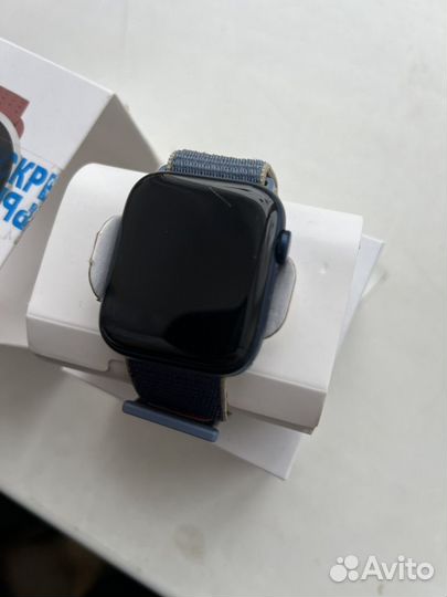 Часы apple watch 6 44 mm blue