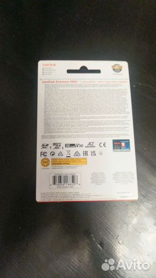 Карта памяти SanDisk Extreme Pro microsdxc 128 гб