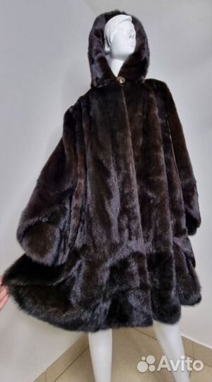 Шуба норковая с капюшоном бабочка