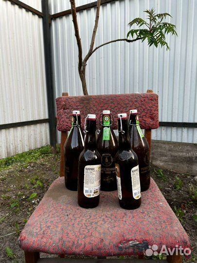 Бутылки стеклянные с пробкой