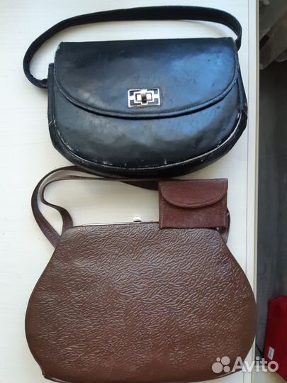 Сумка женская натуральная кожа бу винтаж