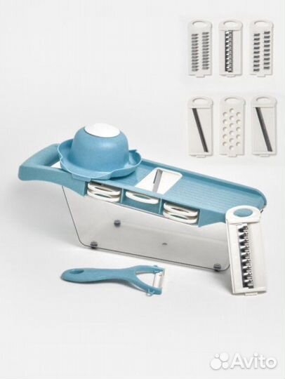 Овощерезка ручная с контейнером и насадками 6в1