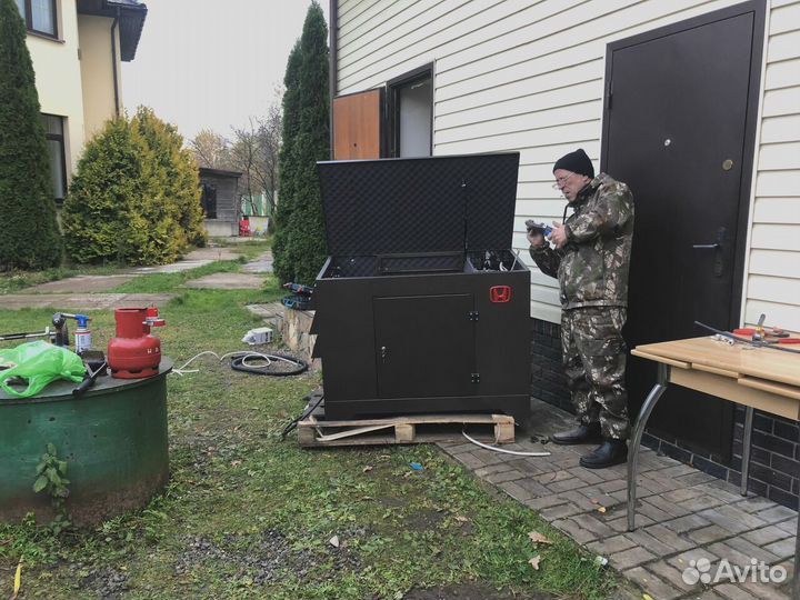 Генератор бензиновый в кожухе зимний комплект