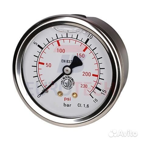 Манометр M638PBL 0/16 BAR, диам 63мм, 1/4