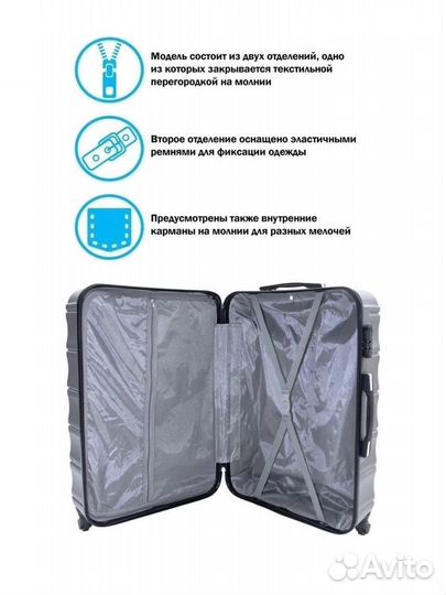 Чемодан на колесах новый