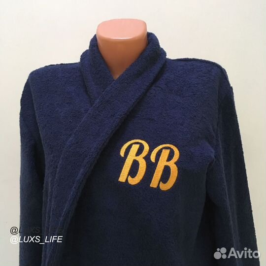 Плюшевый халат с именной вышивкой на заказ