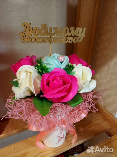 Мыльные розы,букеты, мыло ручной работы