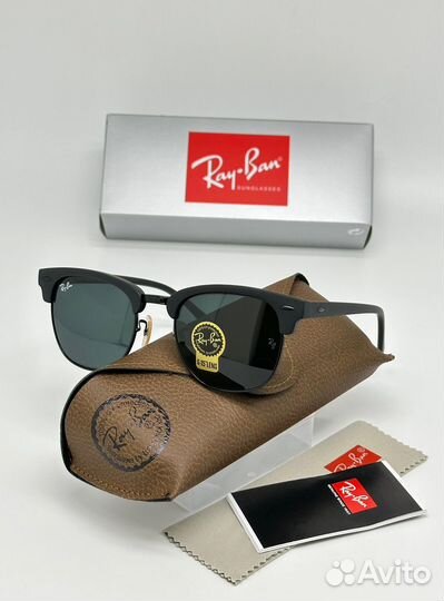 Солнцезащитные очки ray ban стекло clubmaster