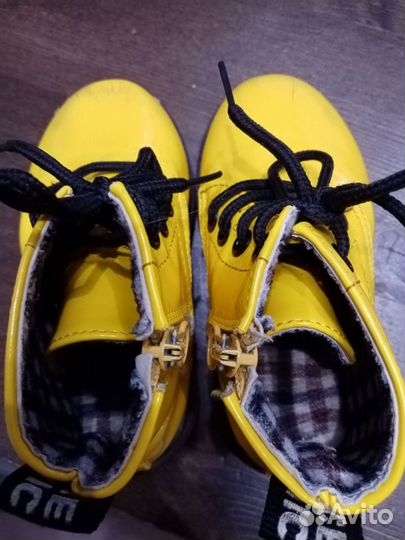 Ботинки демисезонние для девочки 25 желтые