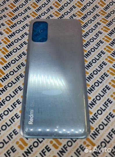 Задняя крышка для Xiaomi Redmi Note 10T (серебро)