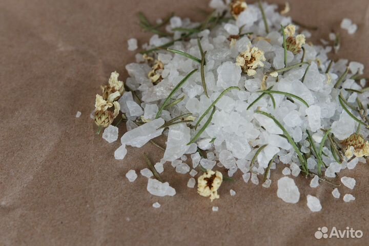 Соль морская для ванны с травами ручной работы