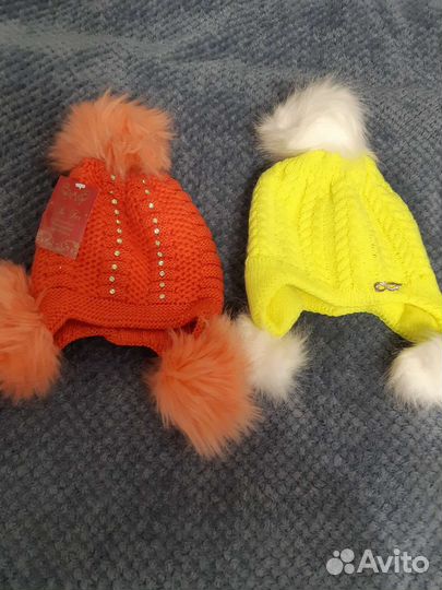 Шапка для девочки новая, зимняя