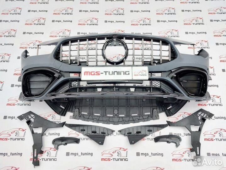 Передний бампер на Mercedes CLA C118 стиль 45 AMG