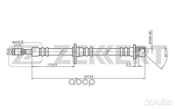 Шланг тормозной передний левый Honda CR-V 95- b