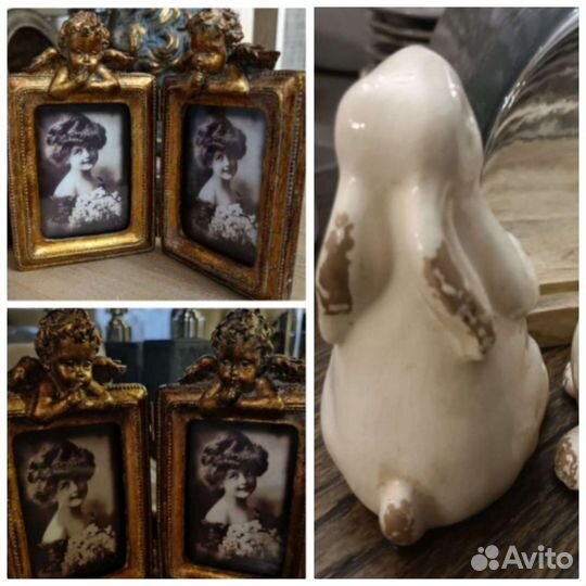 Статуэтка ангел 16,5см кролик фоторамка