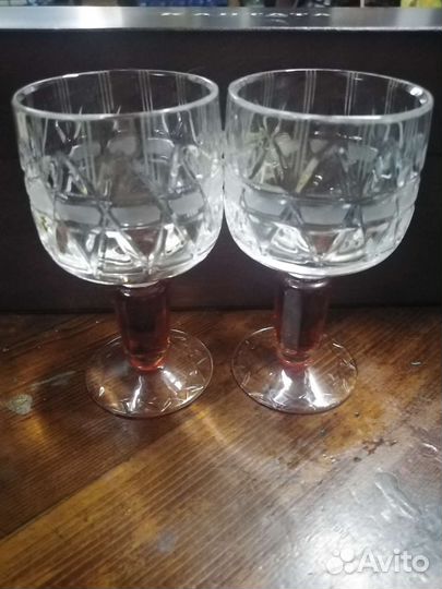 Хрустальные рюмки на ножке СССР