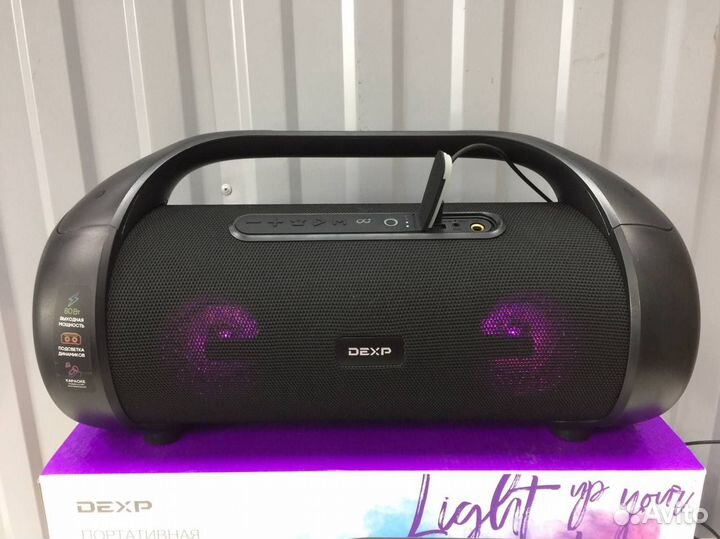 Портативная колонка Dexp Boombox 80 Вт (Новая)