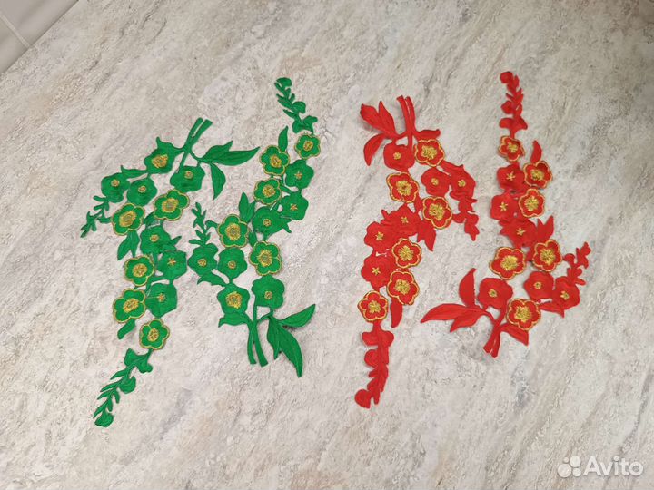 Аппликация на одежду и текстиль парами