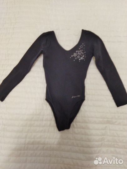 Купальник для гимнастики, чёрный, 110-116
