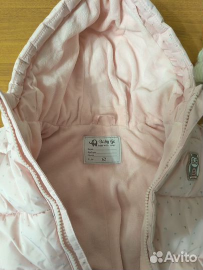 Зимний комбинезон для девочки 62 babygo