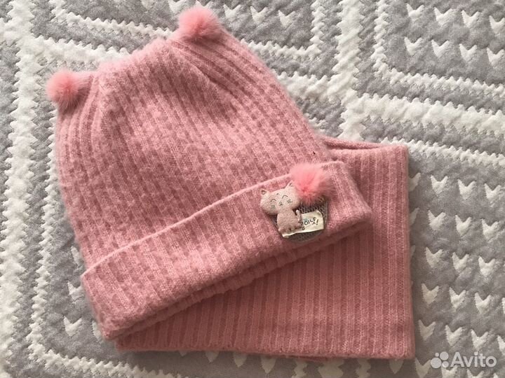 Шапка на девочку 5-7 лет