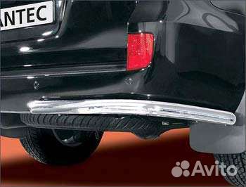 Защита заднего бампера угловая Mitsubishi L 200